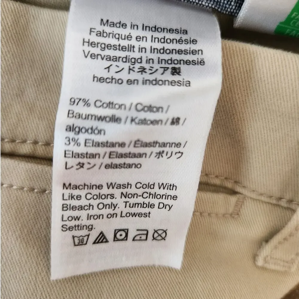 NWOT J. Crew 484 Slim-Fit Stretch Chino Pant Beige 34/32